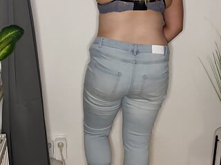 Masturbation Dimension Standing, Bra & Jeans, Also Fuze Orgasms, Categorization & Satisfyer, Hot, Wet, Trembling, Moaning, Twitching